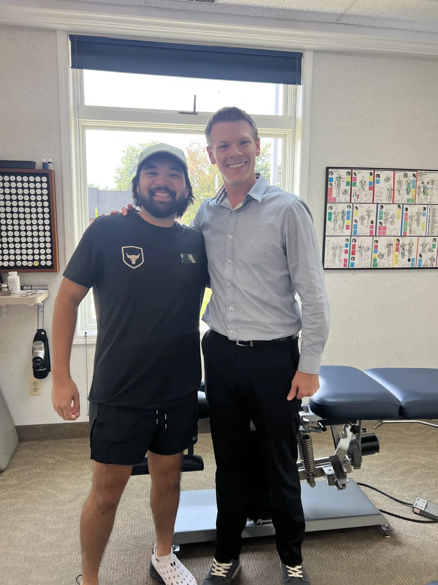 Dr. Jonathan Waltman with a patient in the treatment room